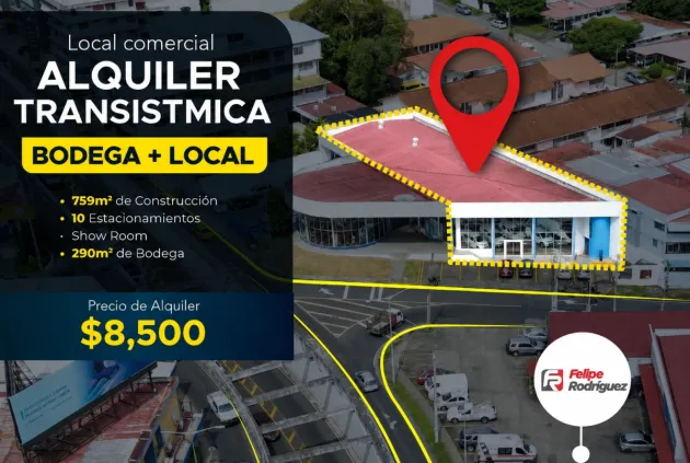 Commercial premises for rent in Transístmica