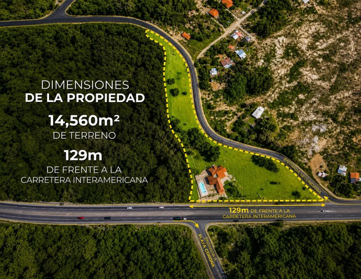 Commercial land for sale with improvements