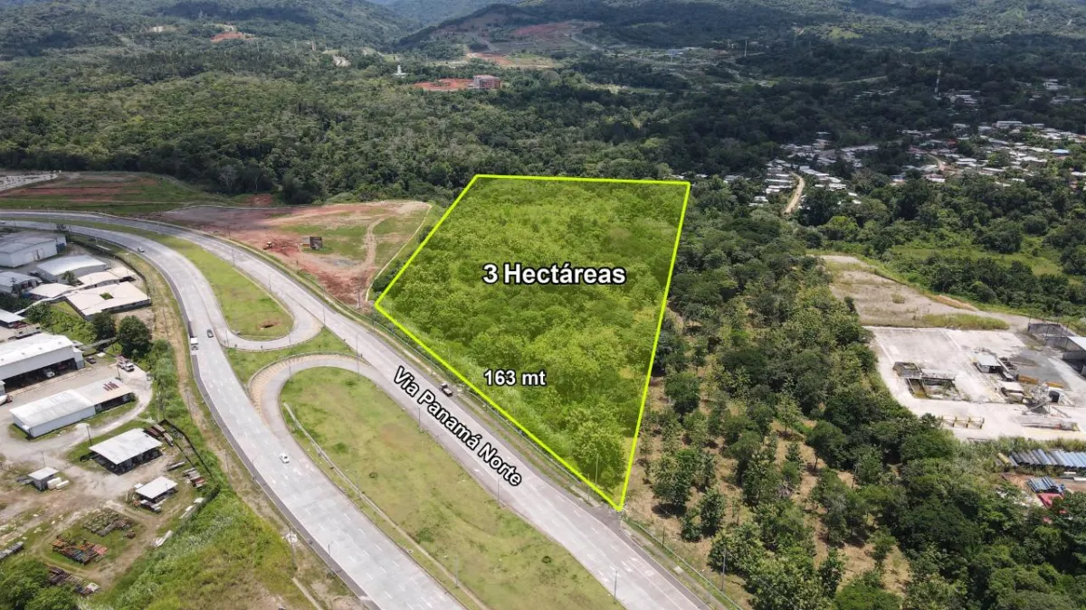 Vendo terreno de 3 hectáreas en la Carretera Panamá Norte