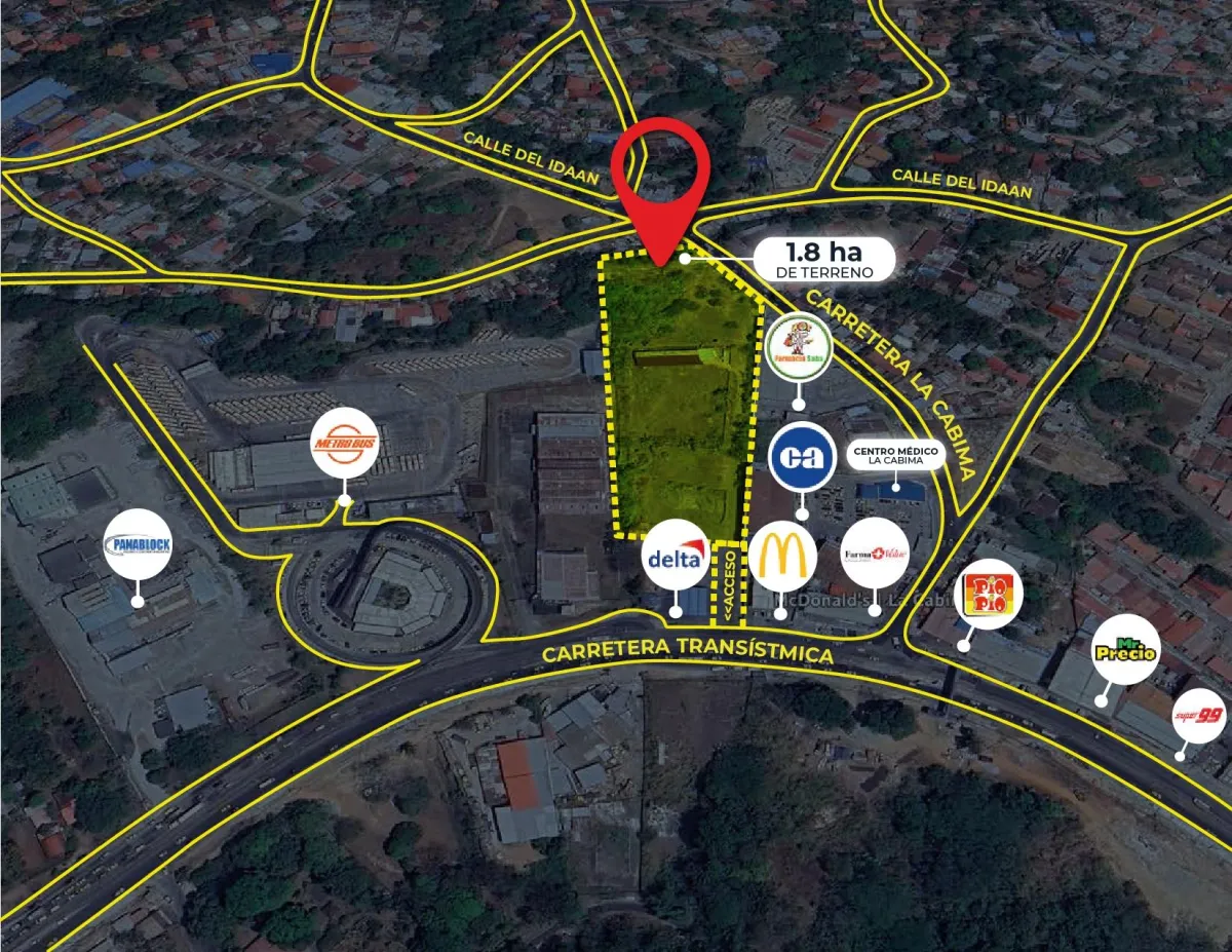 Venta de Terreno Comercial en la Cabima al lado del McDonalds