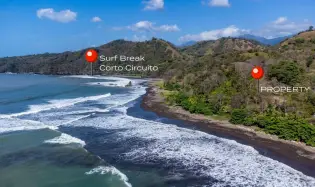 Titled Clifftop Beach Lot For Sale Next to Surf
