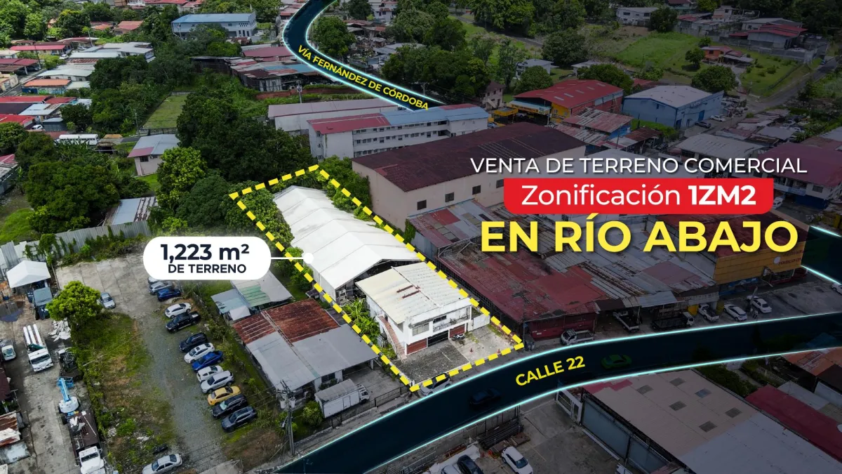 Venta de terreno Comercial 1ZM2 en Río Abajo