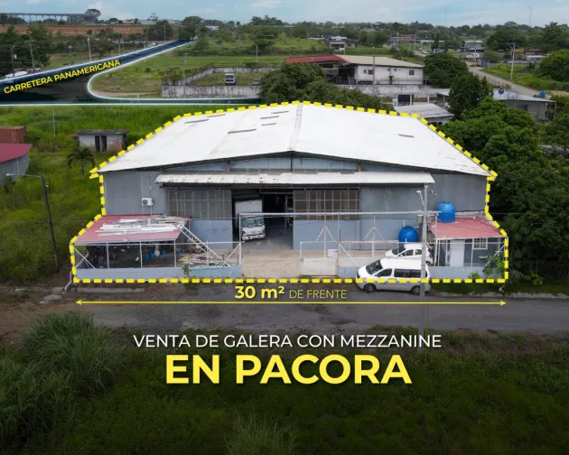 Venta de galera con mezzanine en Pacora