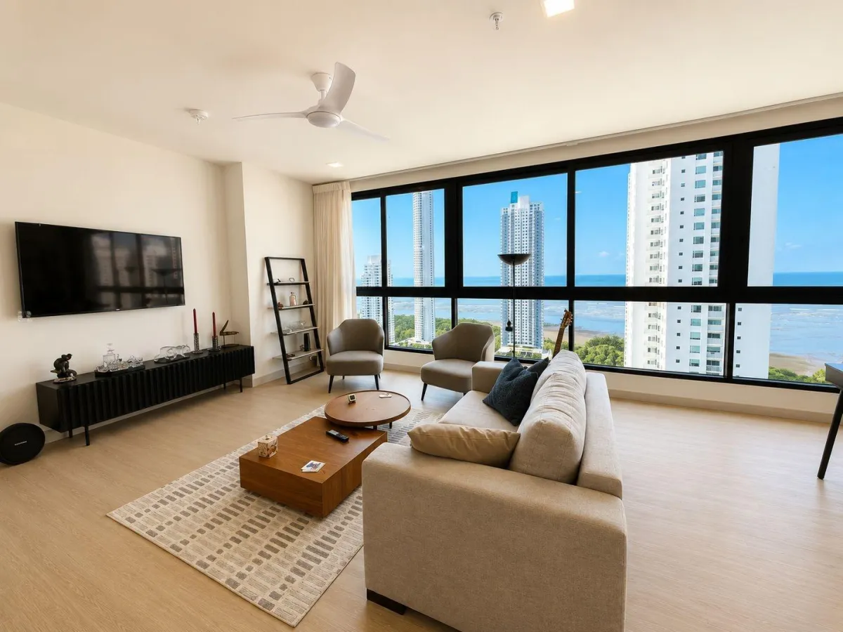 Apartment with ocean view in Costa del Este.